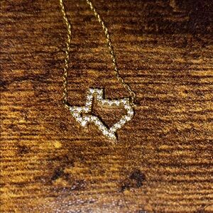Gold Texas Pendant Necklace